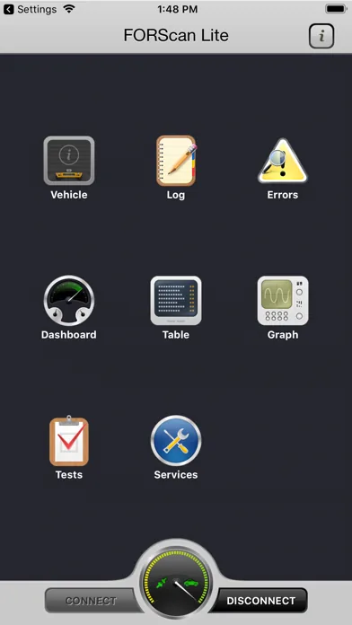FORScan Lite official screenshot showing a vehicle connection and diagnostic overview